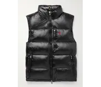Logo-Embroidered Quilted Recycled-Nylon Down Gilet