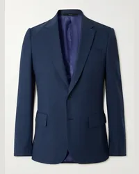 Paul Smith Giacca in twill di lana Soho Blu