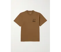 T-shirt in jersey di cotone con logo ricamato Groundworks