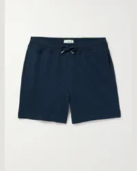 MR P. Shorts a gamba dritta in jersey di cotone con coulisse Blu