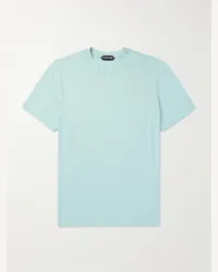 Tom Ford T-shirt slim-fit in jersey di misto lyocell e cotone Blu