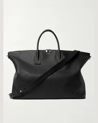 Saint Laurent Full-Grain Leather Tote Bag Nero