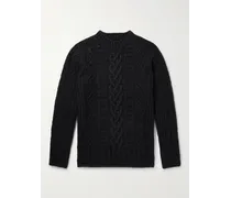 Pullover slim-fit in lana vergine a trecce Super Cult