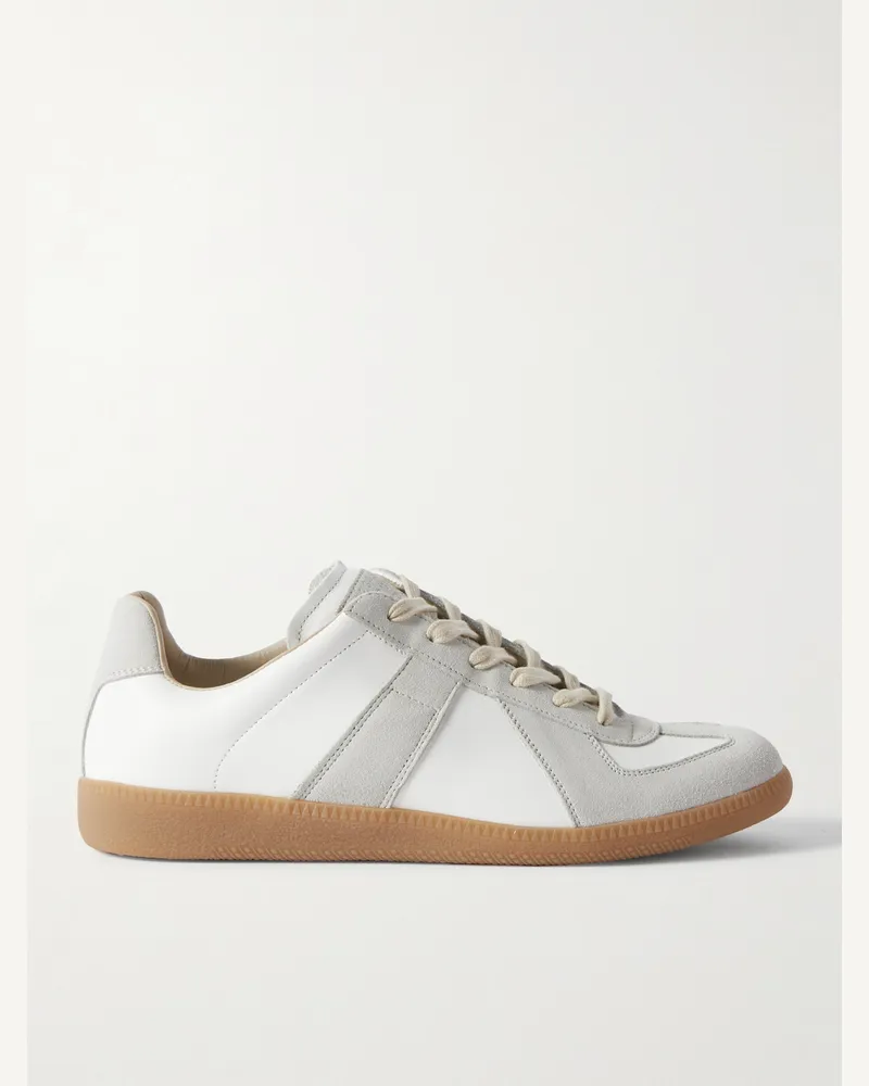 Maison Margiela Sneakers in pelle e camoscio Replica Bianco