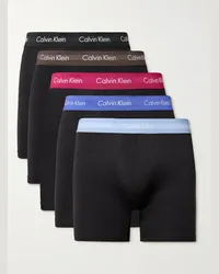 Calvin Klein Confezione da cinque boxer in cotone stretch Nero