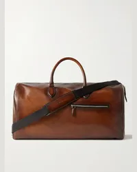 Berluti Venezia Leather Duffle Bag Marrone