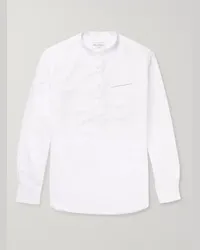 Officine Generale Camicia in cotone Oxford con collo alla coreana Auguste Bianco