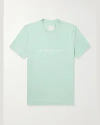 Givenchy T-shirt in jersey di cotone con logo Archetype Verde