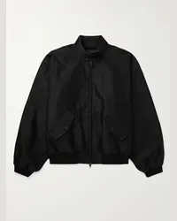 Balenciaga Giacca harrington oversize in shell di cotone Nero