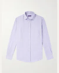 Ralph Lauren Camicia in chambray di lino Viola