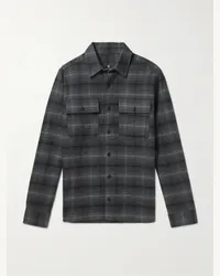 Belstaff Camicia in flanella di cotone a quadri Fallgate Grigio