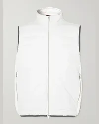 Brunello Cucinelli Gilet in shell imbottito e trapuntato Bianco