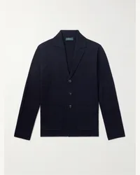 Incotex Blazer in lana vergine a coste Zanone Blu