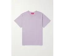 T-shirt in jersey di misto cotone e lino
