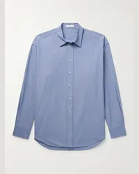 The Row Camicia in popeline di cotone Miller Blu