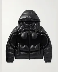 Moncler Batman Piumino trapuntato in shell con finiture in velluto e cappuccio Solander Nero