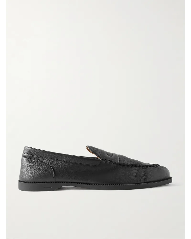 John Lobb Mocassini in pelle pieno fiore Pace Nero