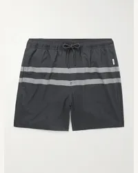 Onia Shorts da mare medi a gamba dritta con righe Comfort Grigio