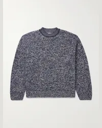 Acne Studios Pullover in maglia testurizzata metallizzata Blu