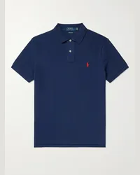 Ralph Lauren Polo slim-fit in cotone piqué Blu