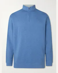 Peter Millar Pullover in misto cotone con mezza zip Crown Comfort Blu