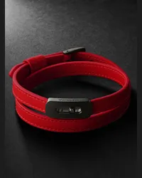 Messika Bracciale in pelle e titanio nero con diamante My Move Rosso