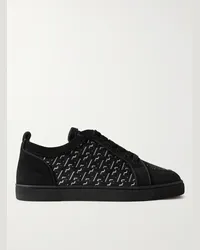 Christian Louboutin Sneakers in mesh e camoscio con finiture in gomma Rantulow Nero