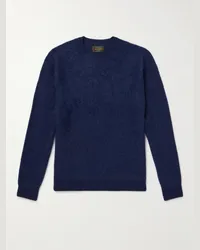 Beams Plus Pullover in misto alpaca Blu