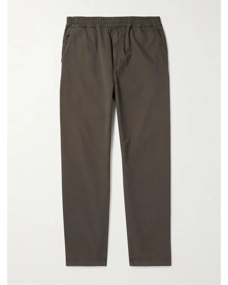 Carhartt WIP Pantaloni a gamba dritta in twill di cotone tinti in capo Flint Grigio