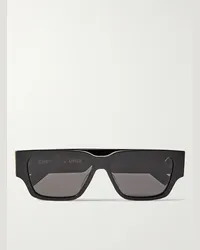 Dior Occhiali da sole in acetato e metallo argentato con montatura D-frame CD Diamond S5I Nero