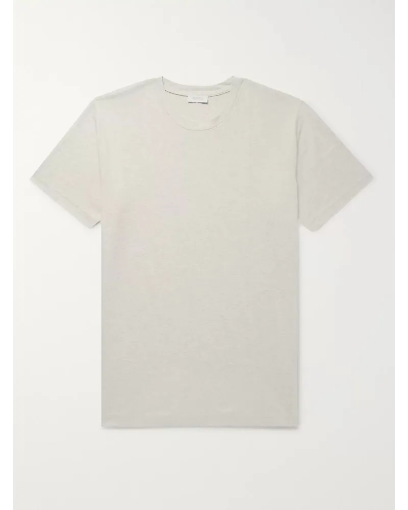 Sunspel T-shirt in jersey di cotone Riviera Neutri