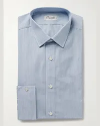 Charvet Camicia in cotone a righe Blu