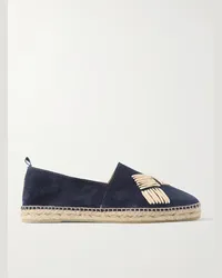 Castañer Espadrillas in camoscio con finiture in rafia Percy Blu