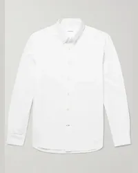 Club Monaco Button-Down Collar Cotton Oxford Shirt Bianco