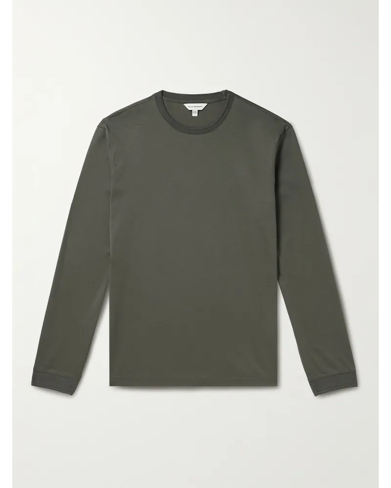 Club Monaco Maglia in jersey di cotone Refined Verde