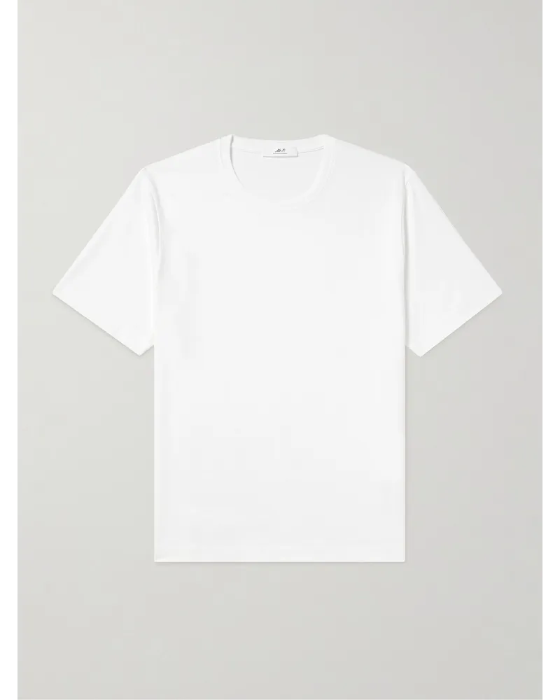 MR P. T-shirt in jersey di cotone biologico e riciclato Bianco