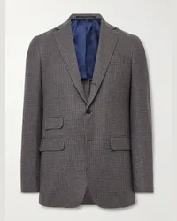 Sid Mashburn Blazer slim-fit in lana nattè a quadri Virgil No.2 Grigio