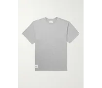 T-shirt in jersey di misto cotone con stampa e logo applicato Academy
