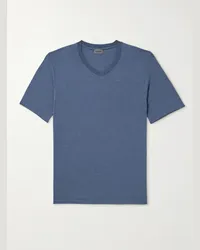 Hanro T-shirt in jersey stretch Blu