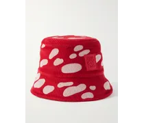 Cappello da pescatore in velluto a coste di cotone stampato con logo applicato