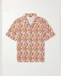 Missoni Camicia stampata con colletto aperto Arancione