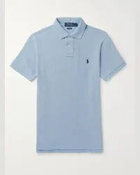 Ralph Lauren Polo slim-fit in cotone piqué Blu