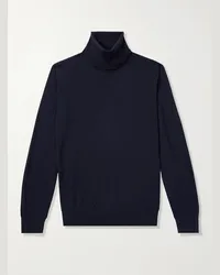 Loro Piana Pullover a collo alto in lana Wish Blu