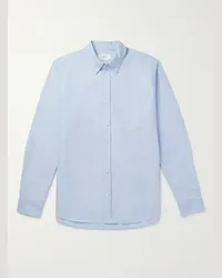 MR P. Camicia in cotone Oxford con collo button-down Blu