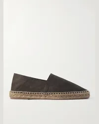 Tom Ford Espadrillas in pelle effetto coccodrillo Marrone