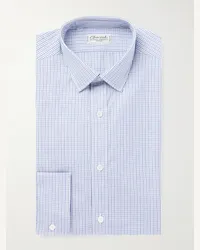 Charvet Camicia in cotone a quadri Blu