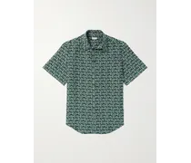 Burberry Camicia in seta di gelso stampata Verde