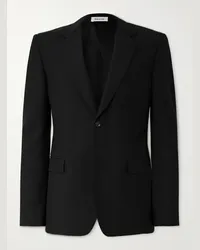 Alexander McQueen Giacca in misto lana e mohair Nero