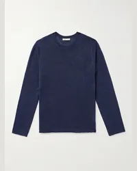 Onia Pullover in lino Kevin Blu