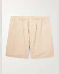 AURALEE Shorts a gamba dritta in popeline di cotone Neutri